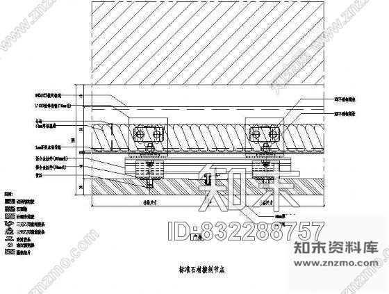 图块/节点标准石材横剖节点cad施工图下载【ID:832288757】