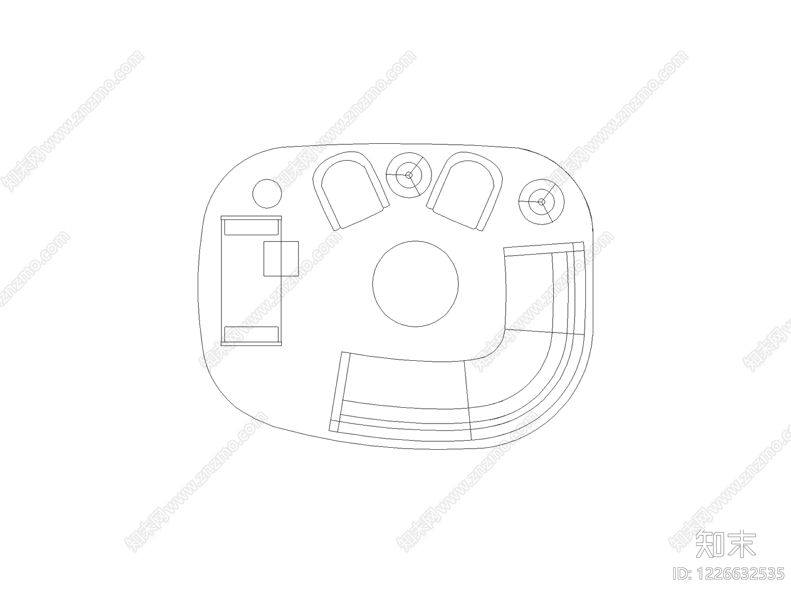现代,意式沙发CAD图纸