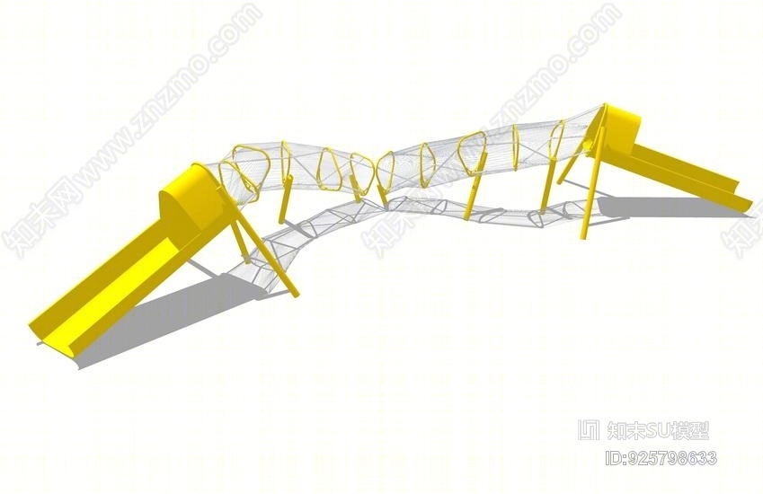 滑梯网状攀爬设施SU模型下载【ID:925798633】