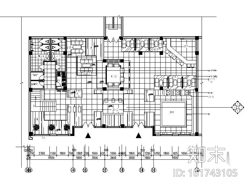 现代风格售楼处装修图cad施工图下载【ID:161743105】