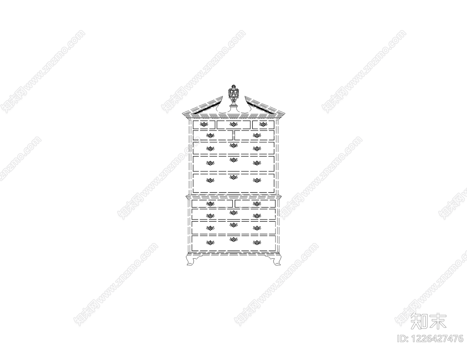 柜子cad施工图下载【ID:1226427476】