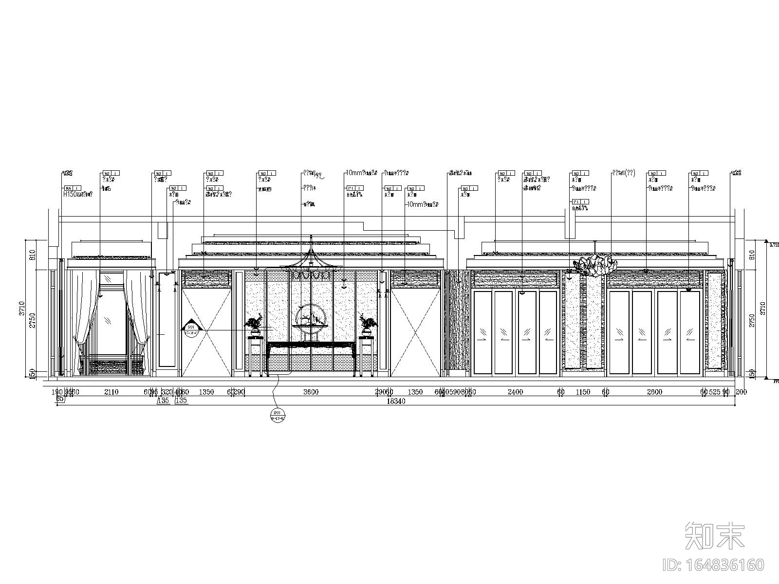 苏州中航樾玺63号古典中式别墅样板间施工图施工图下载【ID:164836160】