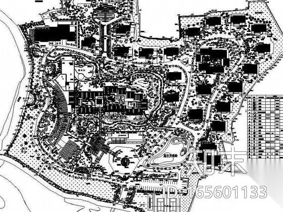 杭州某山庄环境绿化工程施工图cad施工图下载【ID:165601133】