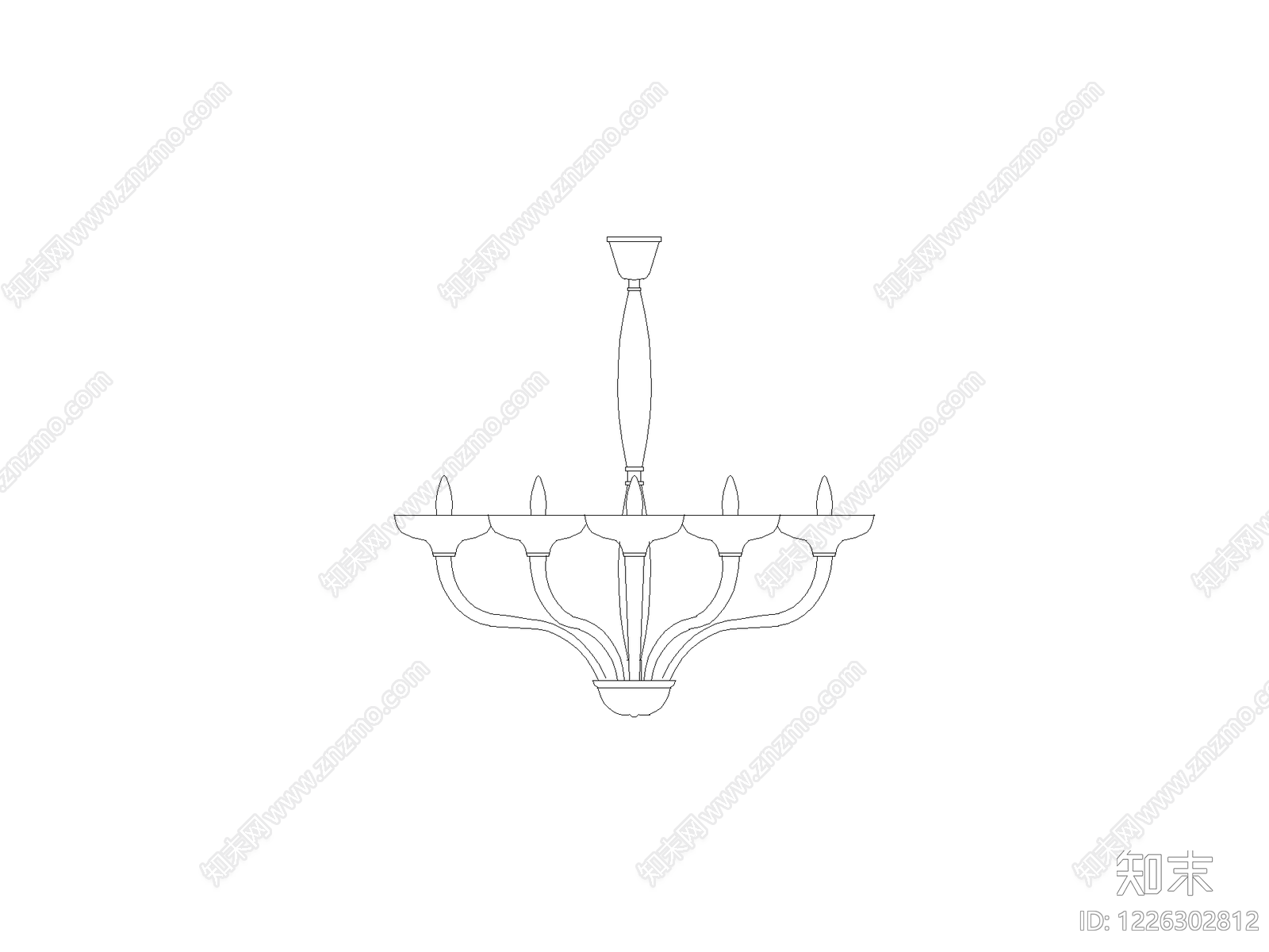 灯具图块cad施工图下载【ID:1226302812】