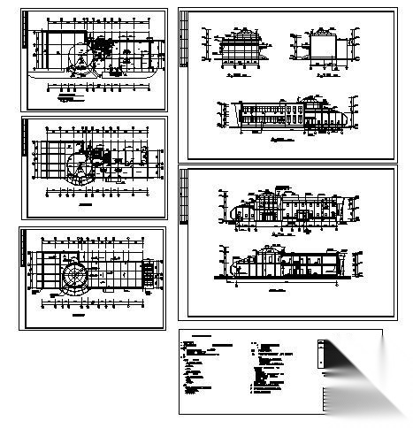 某二层售楼处建筑方案图cad施工图下载【ID:151463182】