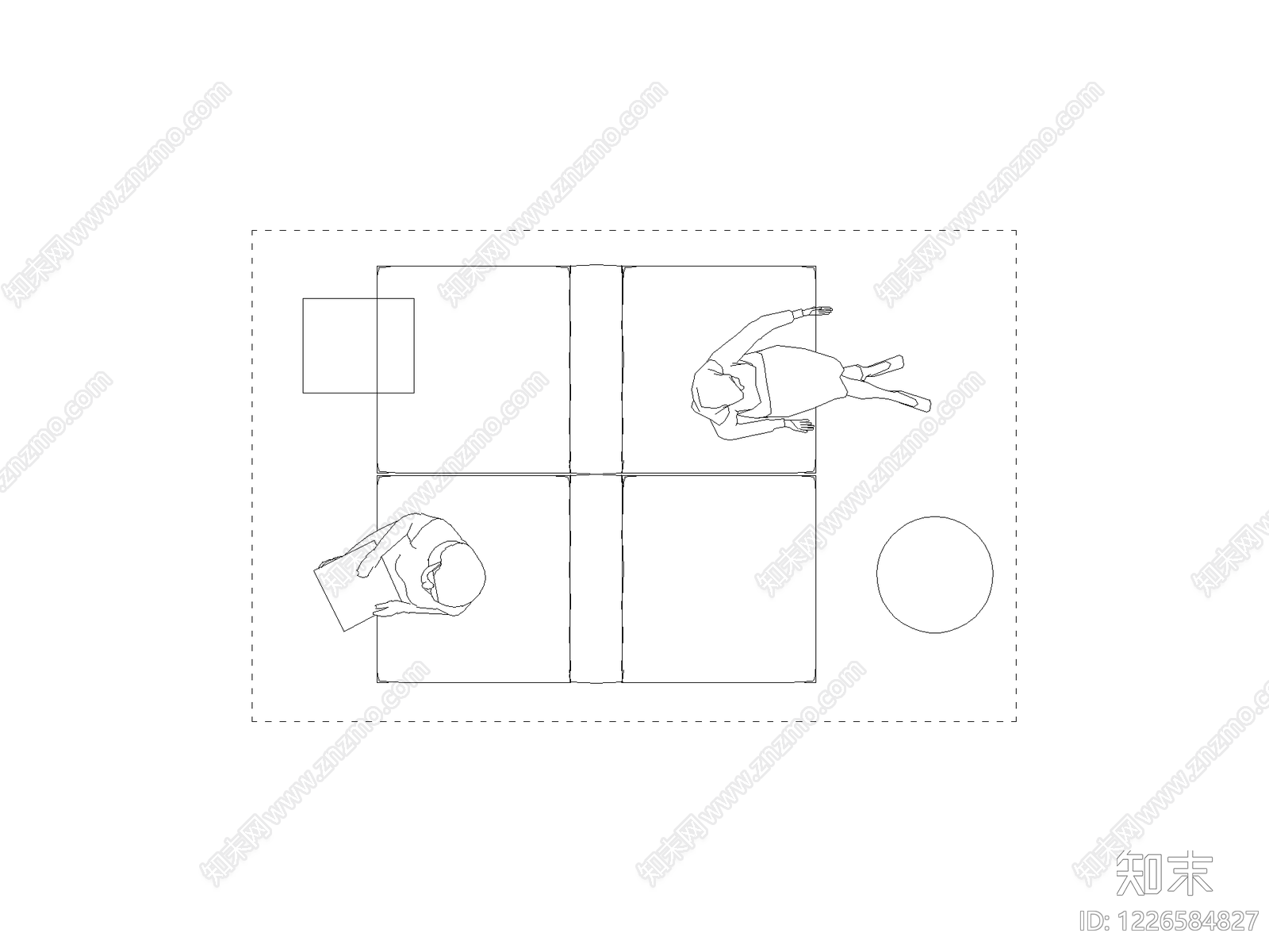 现代人物CAD图纸