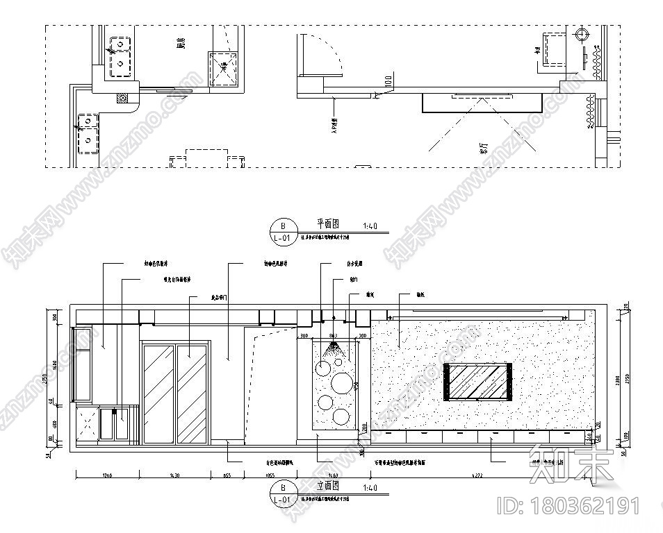 [江西]混搭中式风格116㎡住宅装修施工图cad施工图下载【ID:180362191】