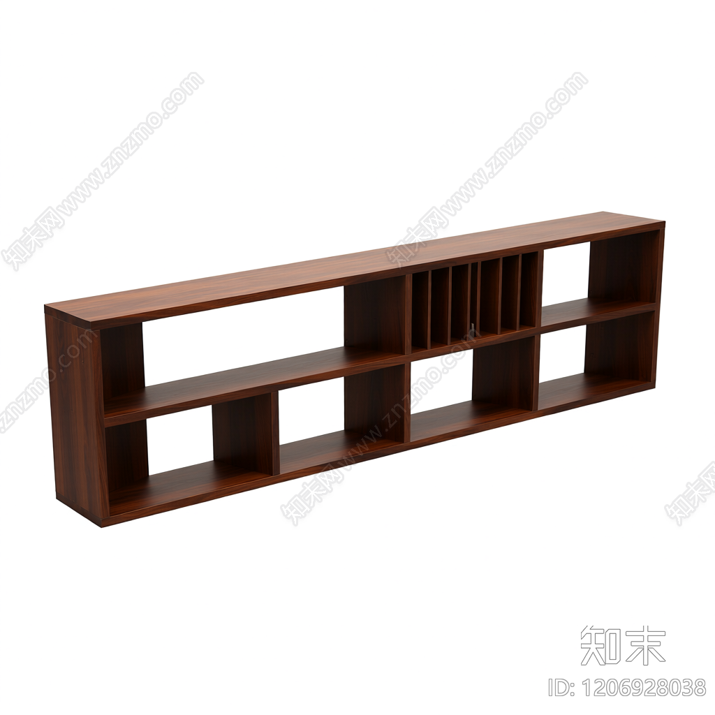 深色书架柜体3D模型下载【ID:1206928038】