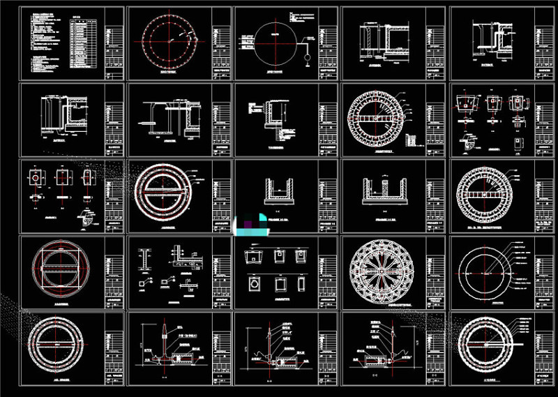 旱喷泉喷水池工程全套施工图CAD景观图纸cad施工图下载【ID:149742183】