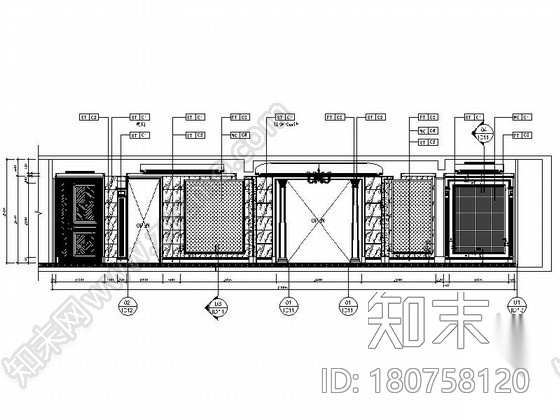 [上海]法式浪漫古典宫廷风格四居室样板房精装修施工图...cad施工图下载【ID:180758120】