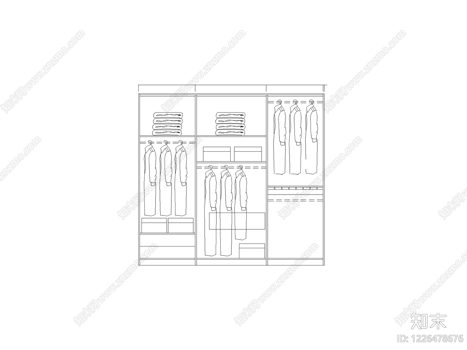 柜子cad施工图下载【ID:1226478676】