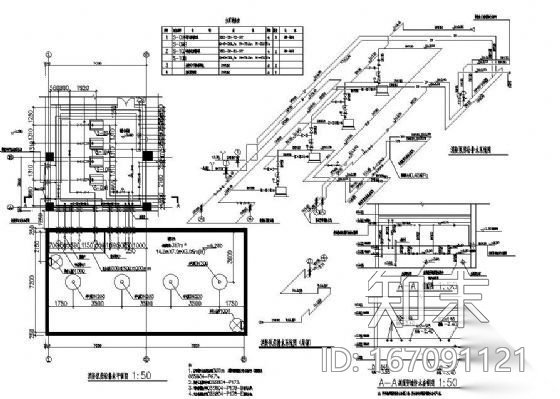 河北某消防泵房大样图cad施工图下载【ID:167091121】