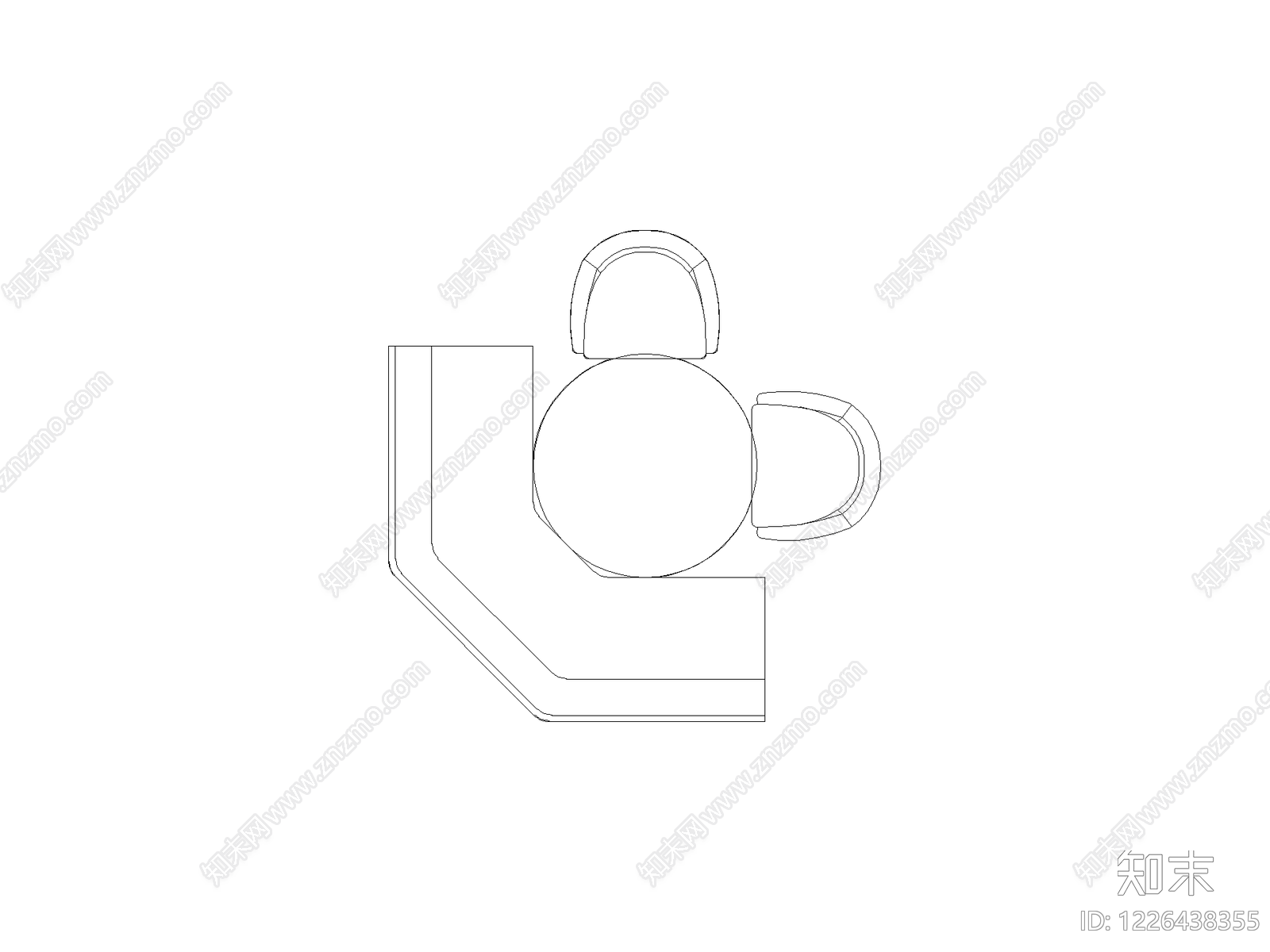 工装办公家具图块cad施工图下载【ID:1226438355】