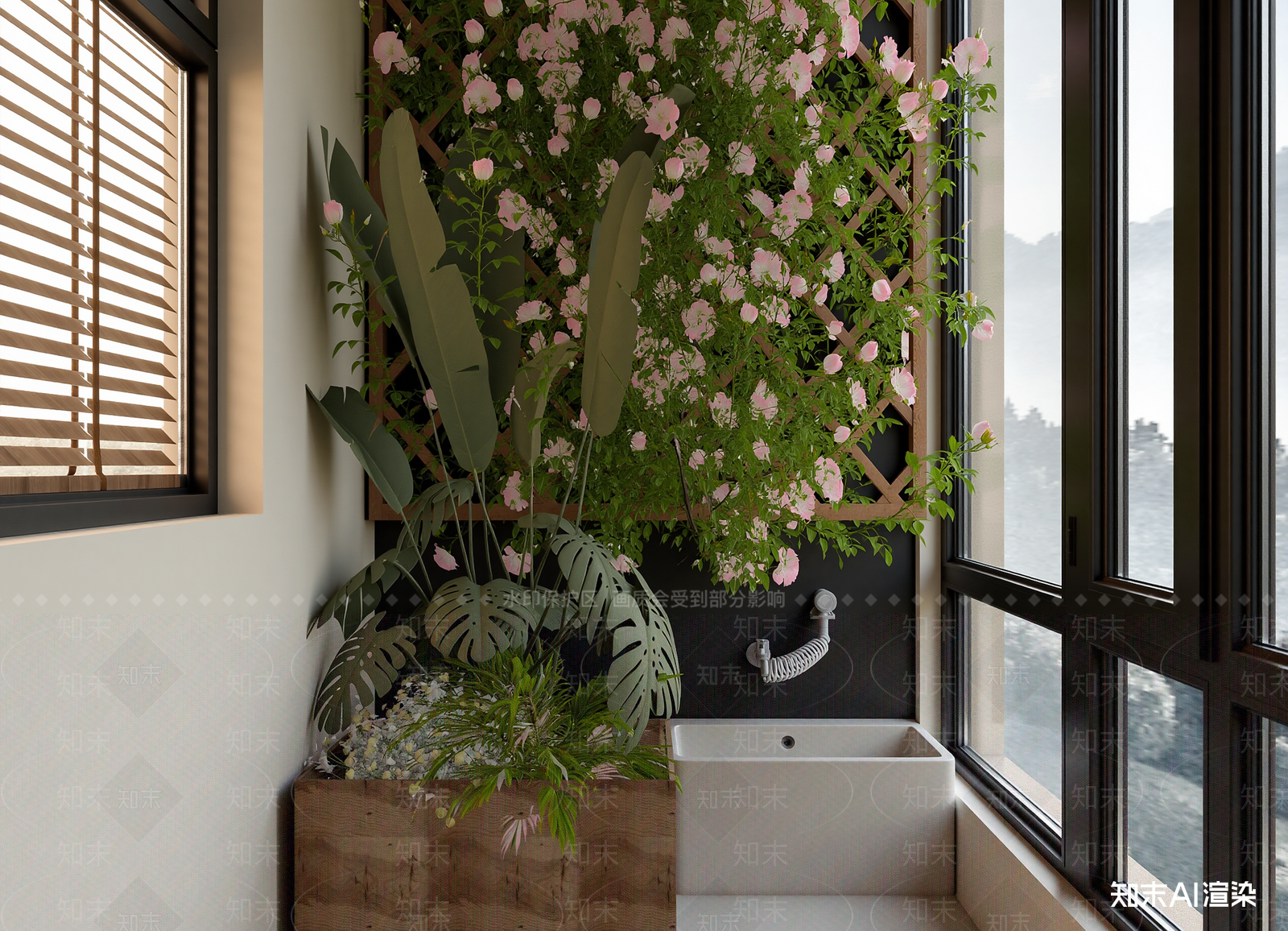 侘寂花草组合3D模型下载【ID:1213997975】