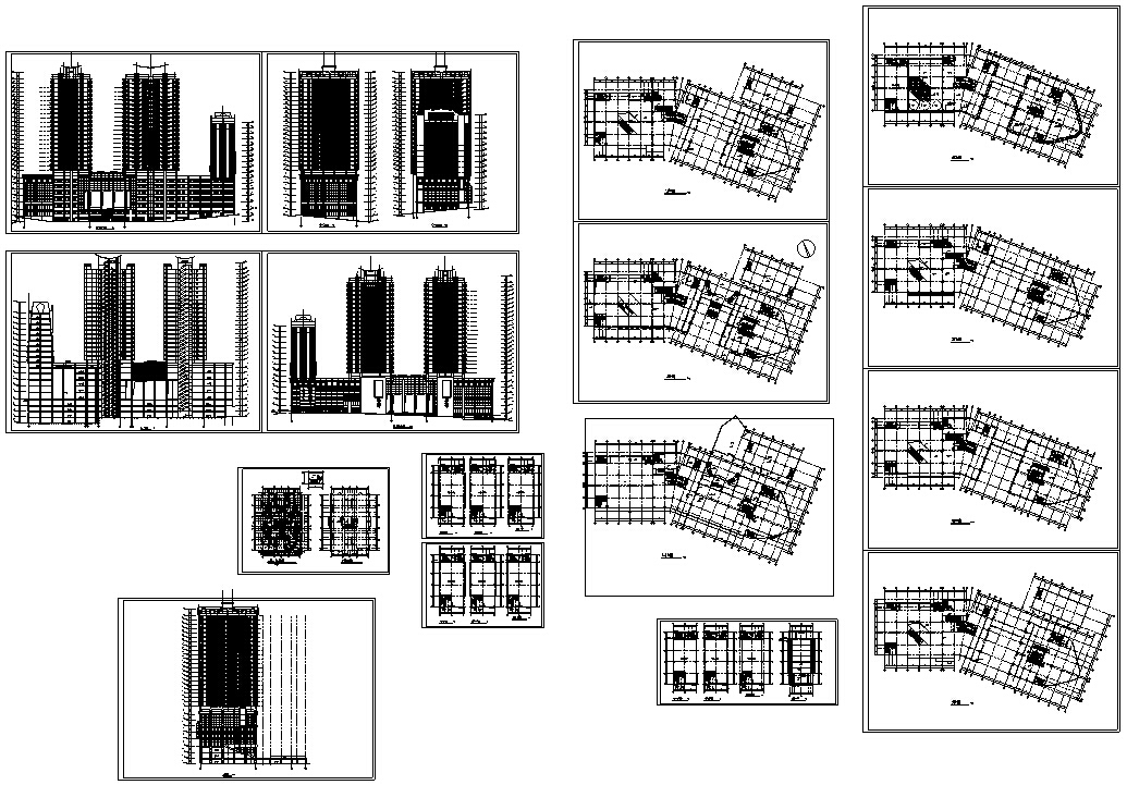 6套办公综合楼建筑设计方案初设图CADcad施工图下载【ID:149949117】