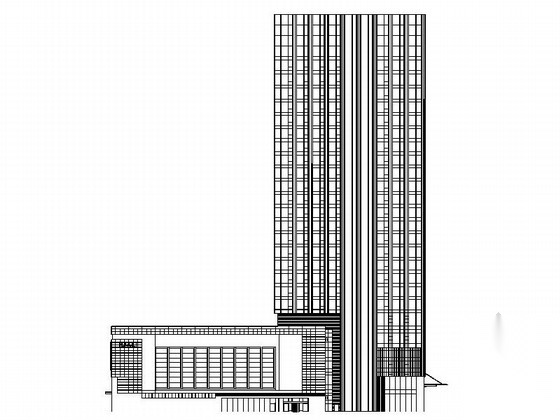 [济南]117米超高层星级酒店幕墙施工图(知名地产)cad施工图下载【ID:165945194】