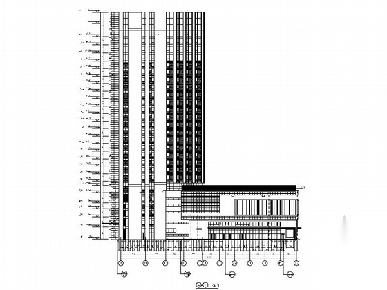[济南]117米超高层星级酒店幕墙施工图(知名地产)cad施工图下载【ID:165945194】