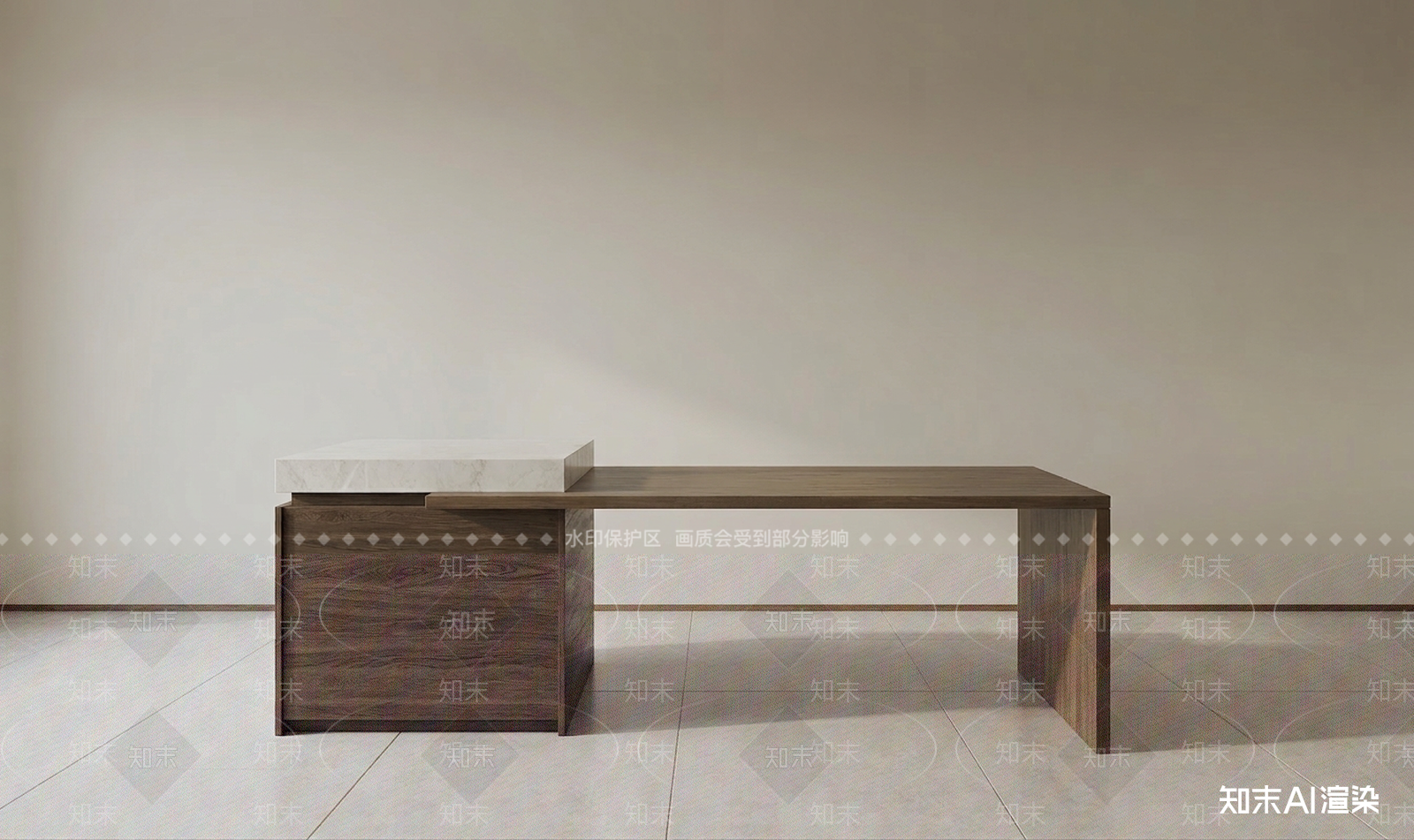 木质餐厅岛台办公桌3D模型下载【ID:1227269828】