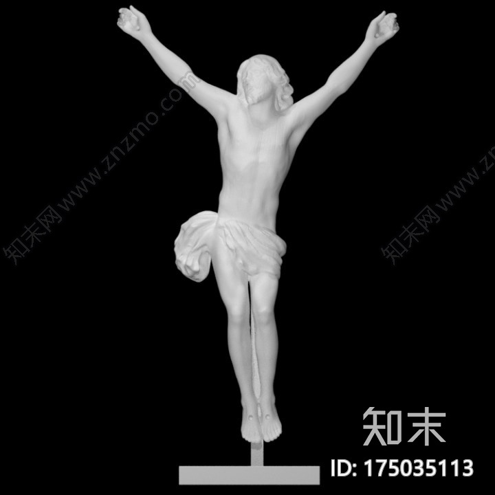 杰作斋戒象牙十字架基督3d打印模型下载【ID:175035113】