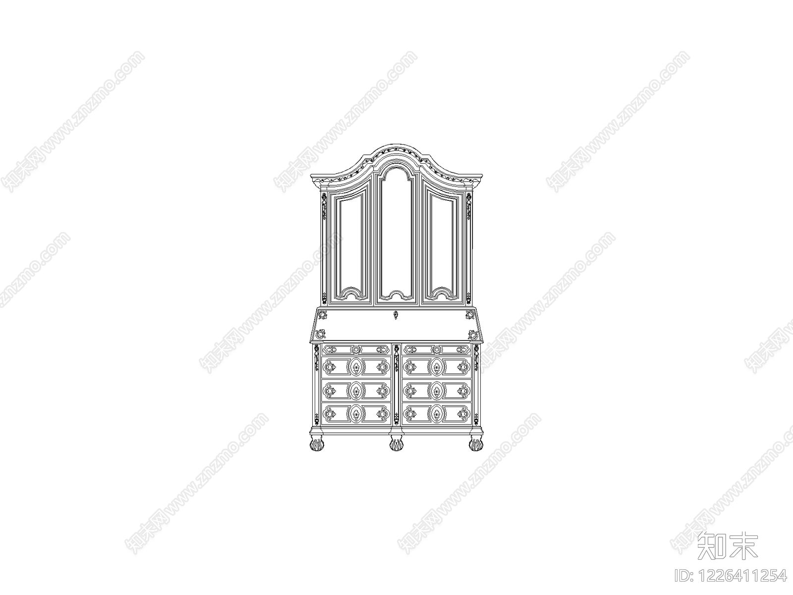柜子平立面cad施工图下载【ID:1226411254】
