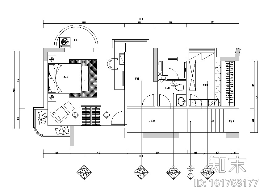 [陕西]怡宝花园别墅设计施工图（附效果图）cad施工图下载【ID:161768177】