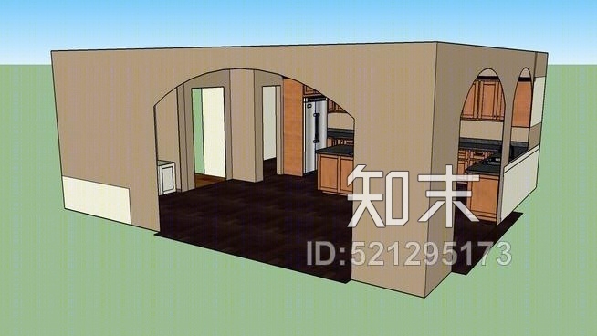 带有维京设备的全厨房SU模型下载【ID:521295173】