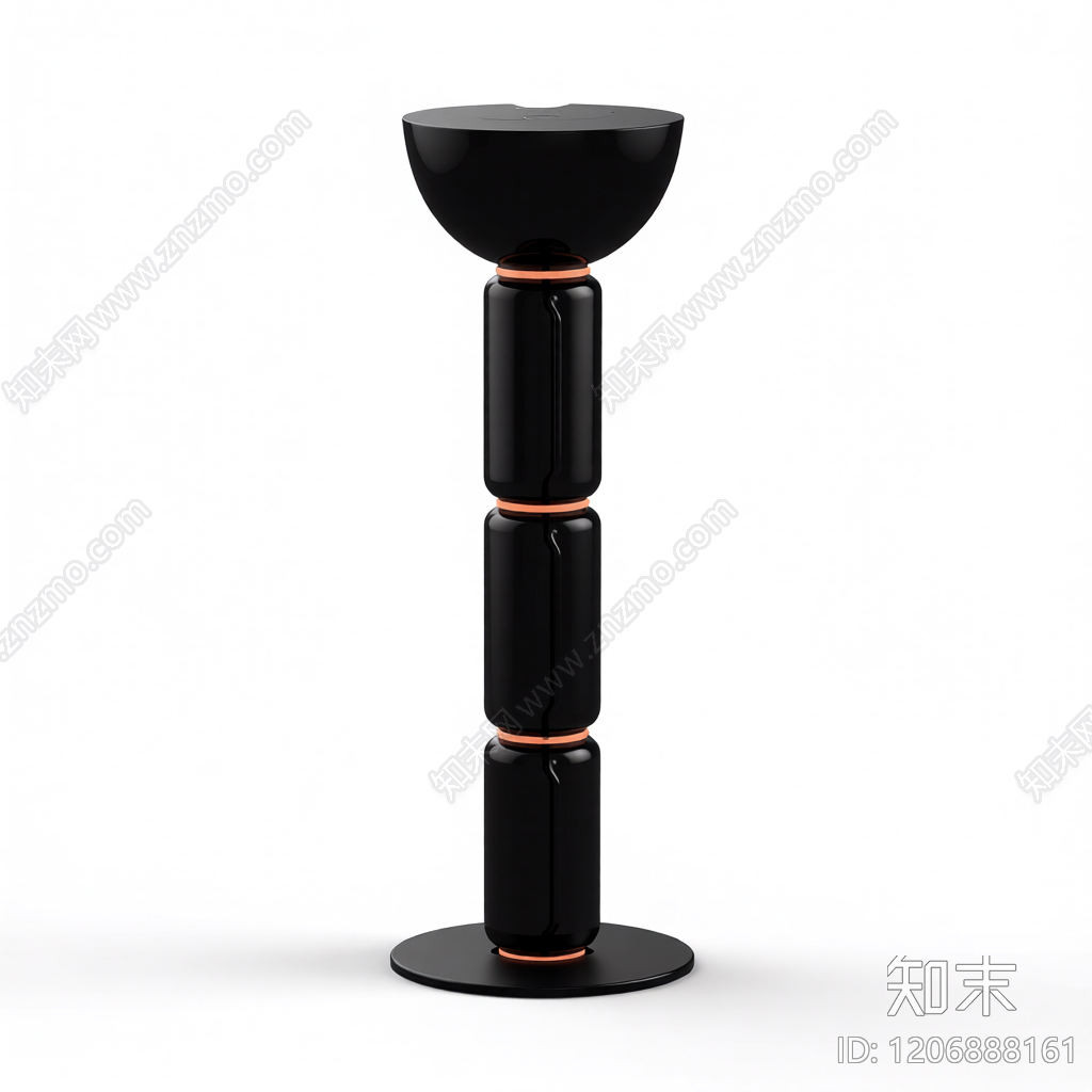 黑色立柱灯3D模型下载【ID:1206888161】