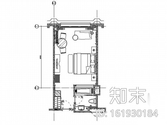 [河北]某大酒店A2型客房装修图cad施工图下载【ID:161930184】