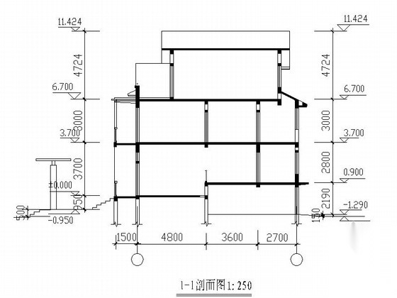 [新农村]某三层双拼住宅建筑方案cad施工图下载【ID:164870191】