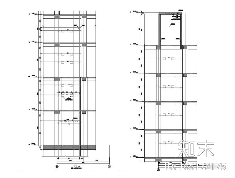 新增电梯井结构加固施工图cad施工图下载【ID:165172175】