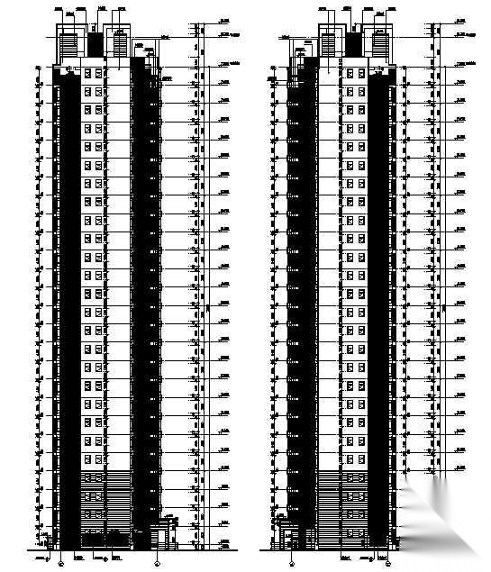 [成都]某二十六层电梯公寓建筑施工图施工图下载【ID:167912104】