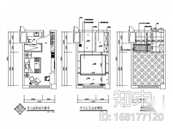藏族酒店单人客房详图cad施工图下载【ID:168177120】