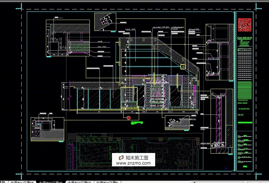 丹东月亮岛酒店（5星级）cad施工图下载【ID:66891864】