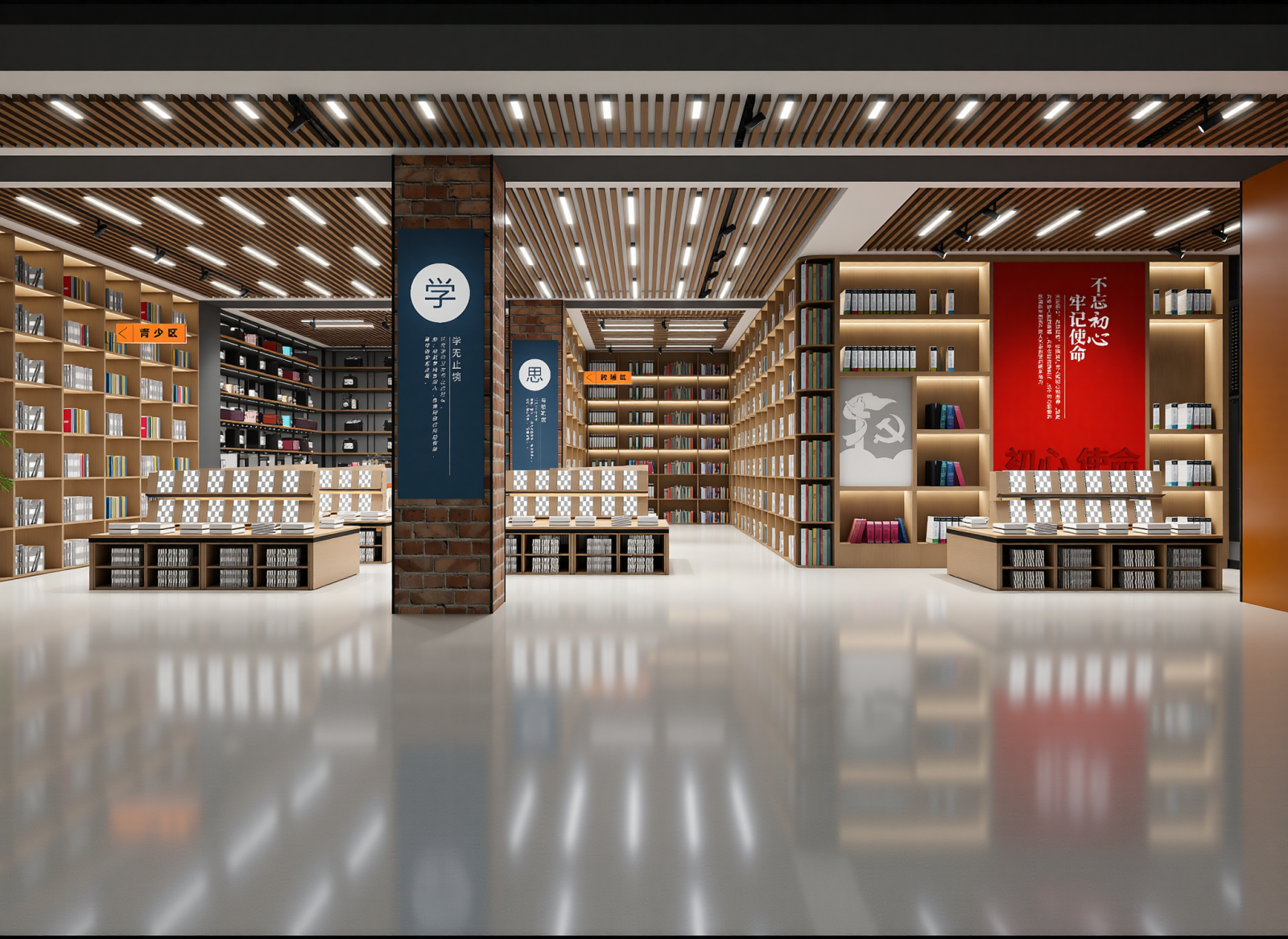 现代党建展厅3D模型下载【ID:1215052749】