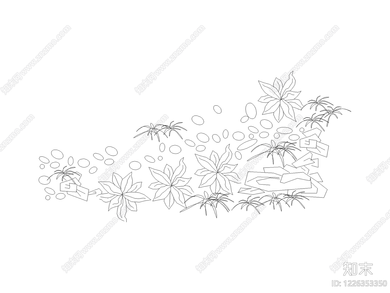 现代地被种植CAD图纸