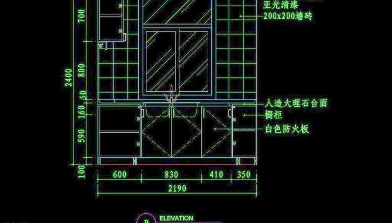 cad设计之厨房图片cad施工图下载【ID:149743135】