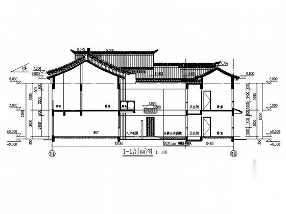 [广东]框架式多层商住楼建筑施工图（知名设计院）cad施工图下载【ID:165733135】