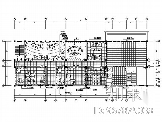 办公服务厅装饰设计装修图施工图下载【ID:967875033】