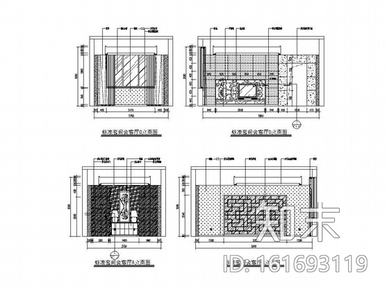 [湖南]宾馆标准间及套间施工图cad施工图下载【ID:161693119】