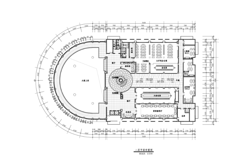 [山东]现代风格豪德集团办公空间设计施工图（附效果图）cad施工图下载【ID:161779137】