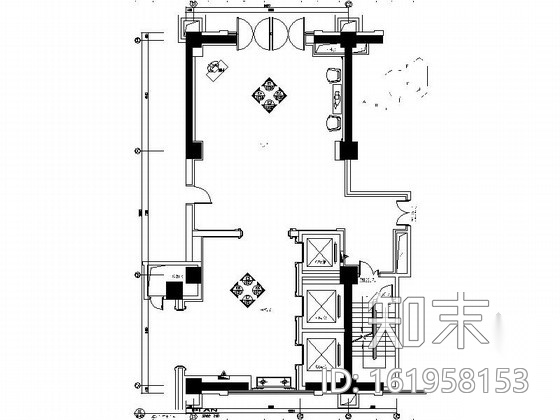 [昆山]豪华商务酒店大堂门厅装修施工图（含效果）施工图下载【ID:161958153】