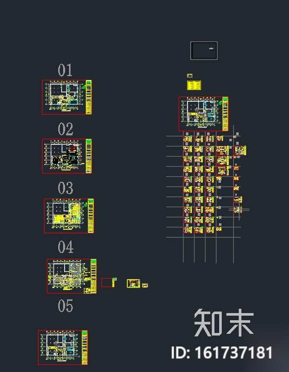 某某某办公楼室内装修设计施工图cad施工图下载【ID:161737181】