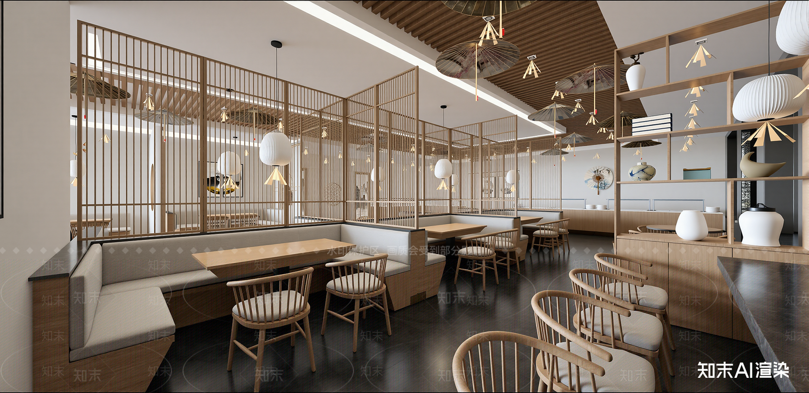 新中式中餐厅SU模型下载【ID:1215977985】