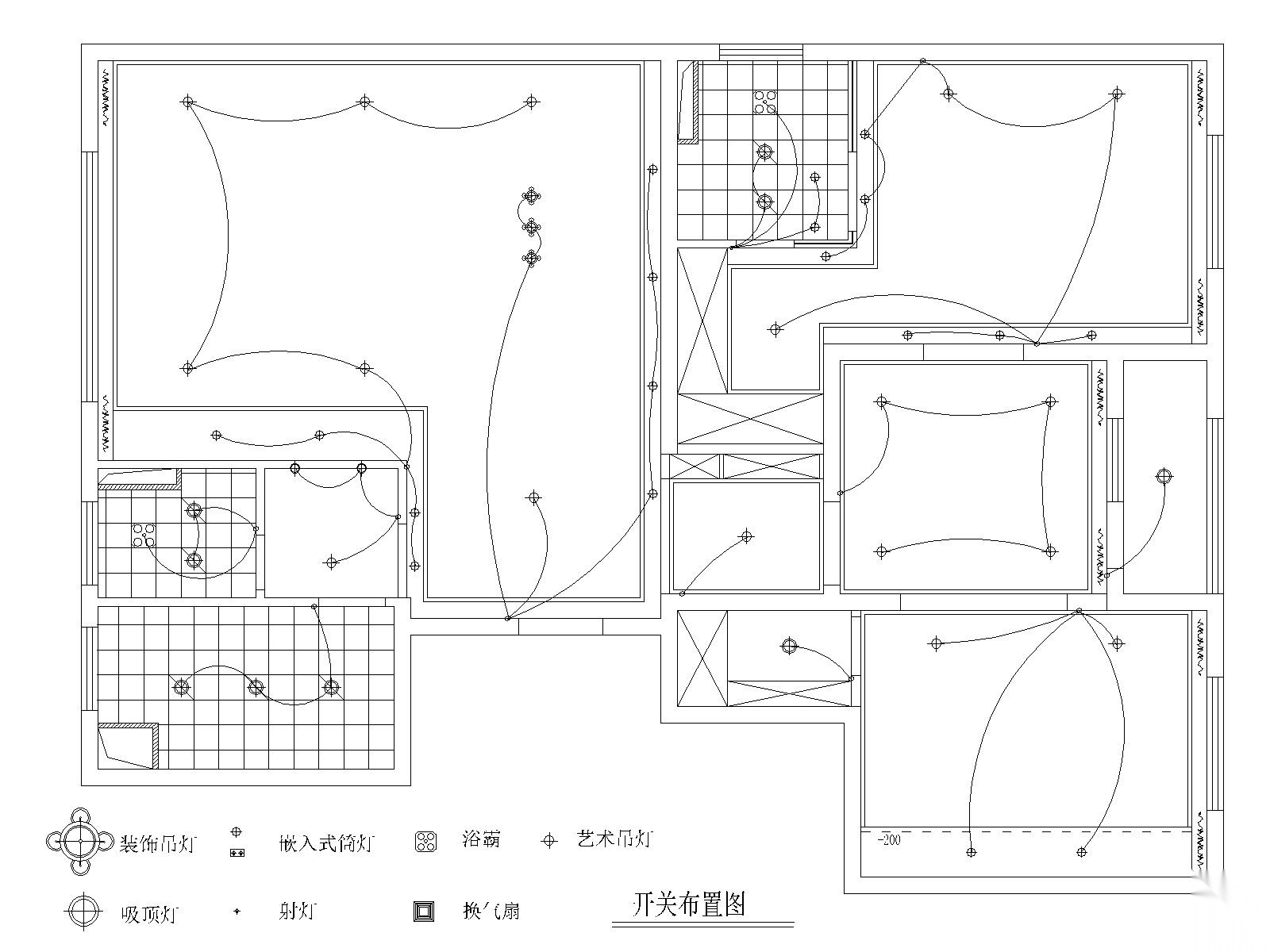 苏州130㎡ 现代简约风格三居室公寓施工图施工图下载【ID:160016199】