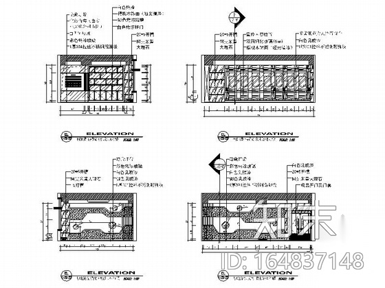 [浙江]生态园现代风格四层实验小学室内装修施工图（1...cad施工图下载【ID:164837148】