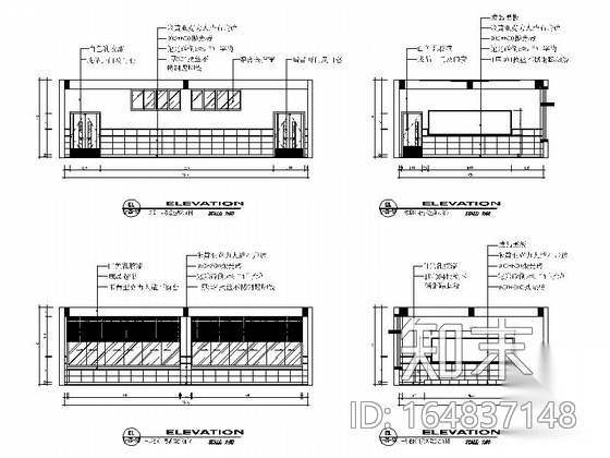 [浙江]生态园现代风格四层实验小学室内装修施工图（1...cad施工图下载【ID:164837148】