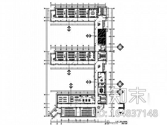 [浙江]生态园现代风格四层实验小学室内装修施工图（1...cad施工图下载【ID:164837148】