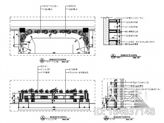 [浙江]生态园现代风格四层实验小学室内装修施工图（1...cad施工图下载【ID:164837148】