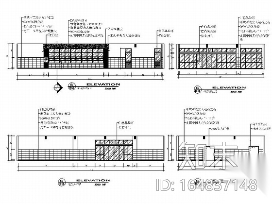 [浙江]生态园现代风格四层实验小学室内装修施工图（1...cad施工图下载【ID:164837148】