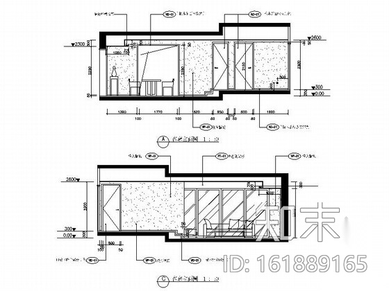 某高级私人单层别墅室内装修图（含实景）cad施工图下载【ID:161889165】